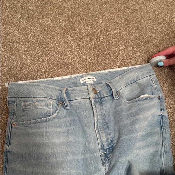 Good American Light Blue Skinny Jeans with Rips - Picture 7 of 7